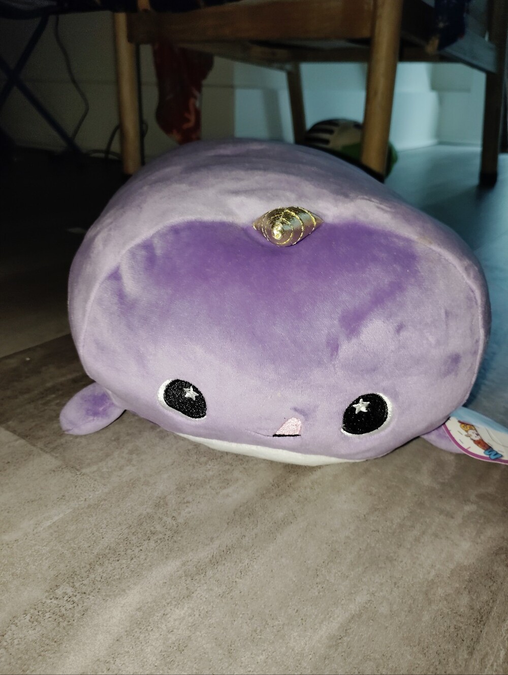 Moosh-Moosh BonBon Purple Narwhal Plush Stuffed Animal Soft Squishy Toy w/ Tag